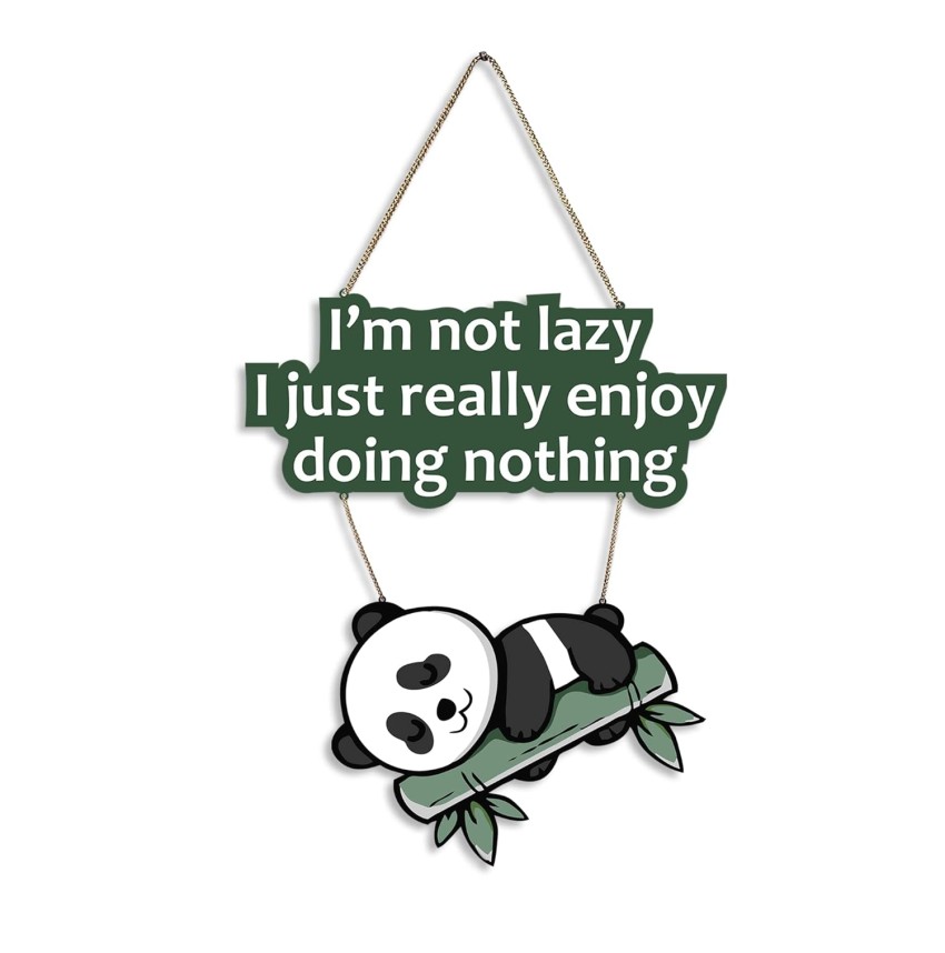 Lazy Panda Printed Wall Hanging