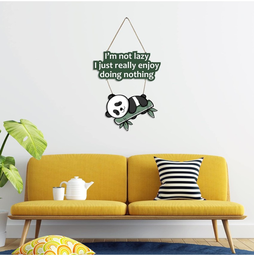 Lazy Panda Printed Wall Hanging