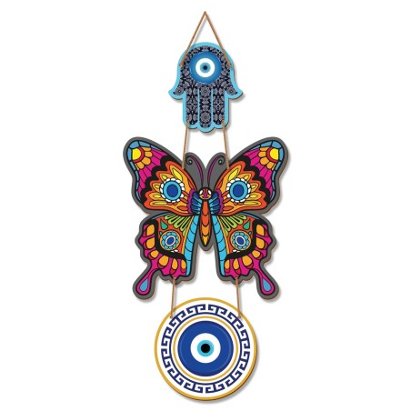 Butterfly Evil Eye Wall Hanging